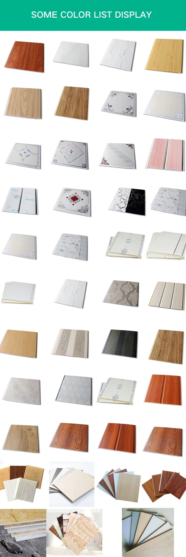 Hot Selling High Quality Cheap Price Laminated PVC Film Wood Plastic WPC Interior Wall Ceiling Panel PVC Ceiling